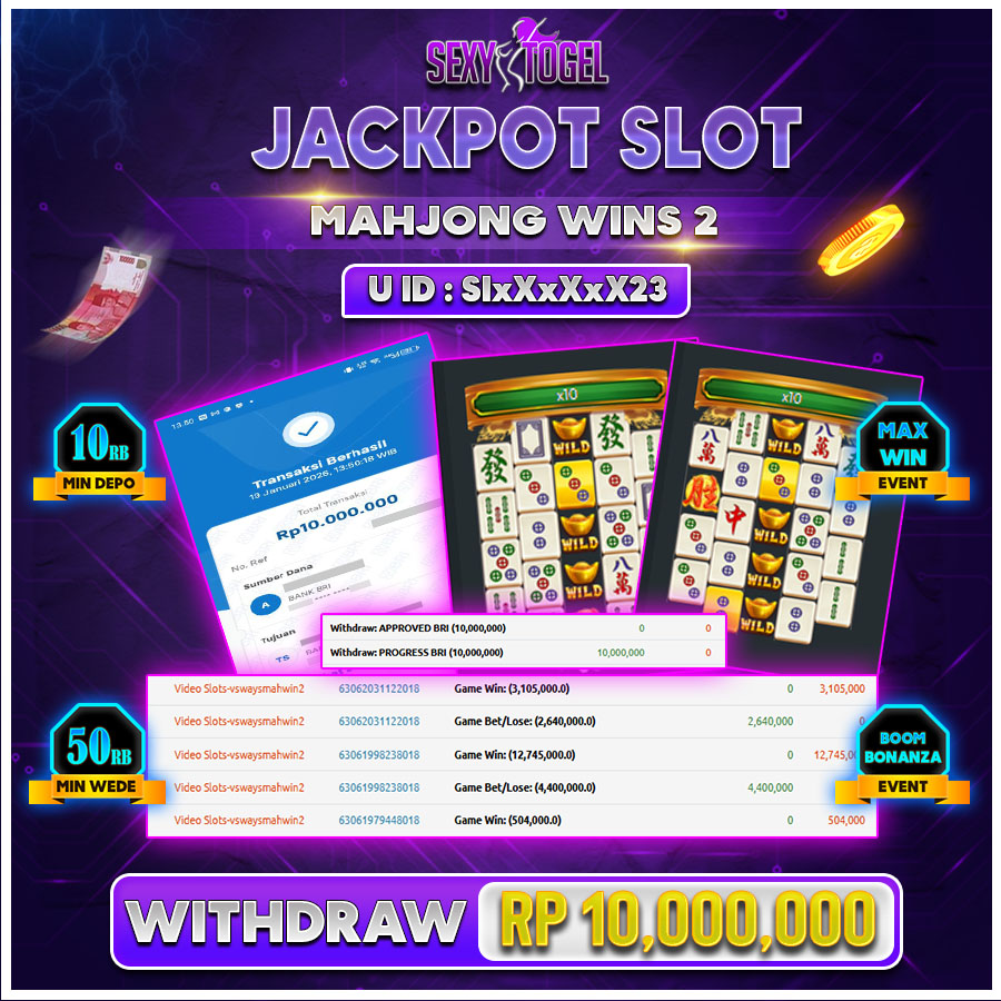 SEXYTOGEL JACKPOT SLOT MAHJONG WINS2 Rp,.10.000.000.,,,-LUNAS      